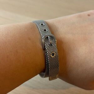 Silver Tone “Belt” Adjustable Bracelet